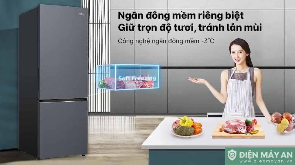 Tủ lạnh Aqua Inverter 292 lít AQR-B360MA(SLB)